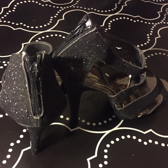 Black Glitter Heels - Picture 4 of 7